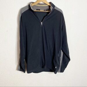 REI- Men’s Black/Grey Quarter Zip Fleece Size Large